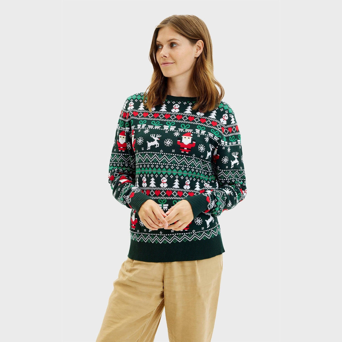 Women's Fair Isle Cotton Christmas Jumper | Willa_4