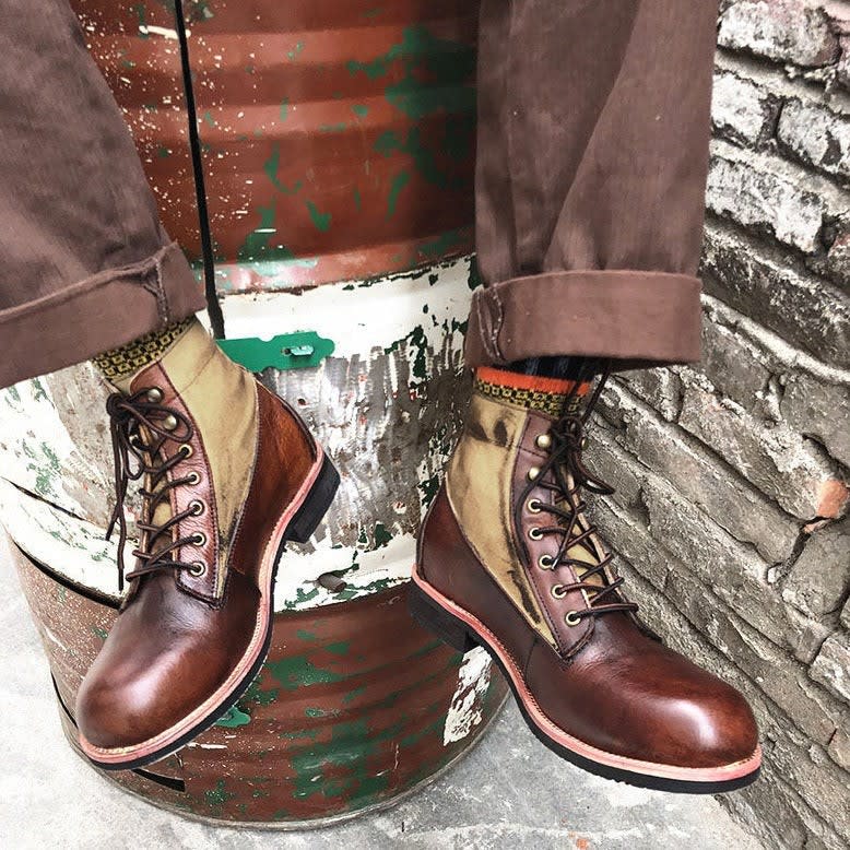 Men's Leather Lace-Up Ankle Boots | Terry_7