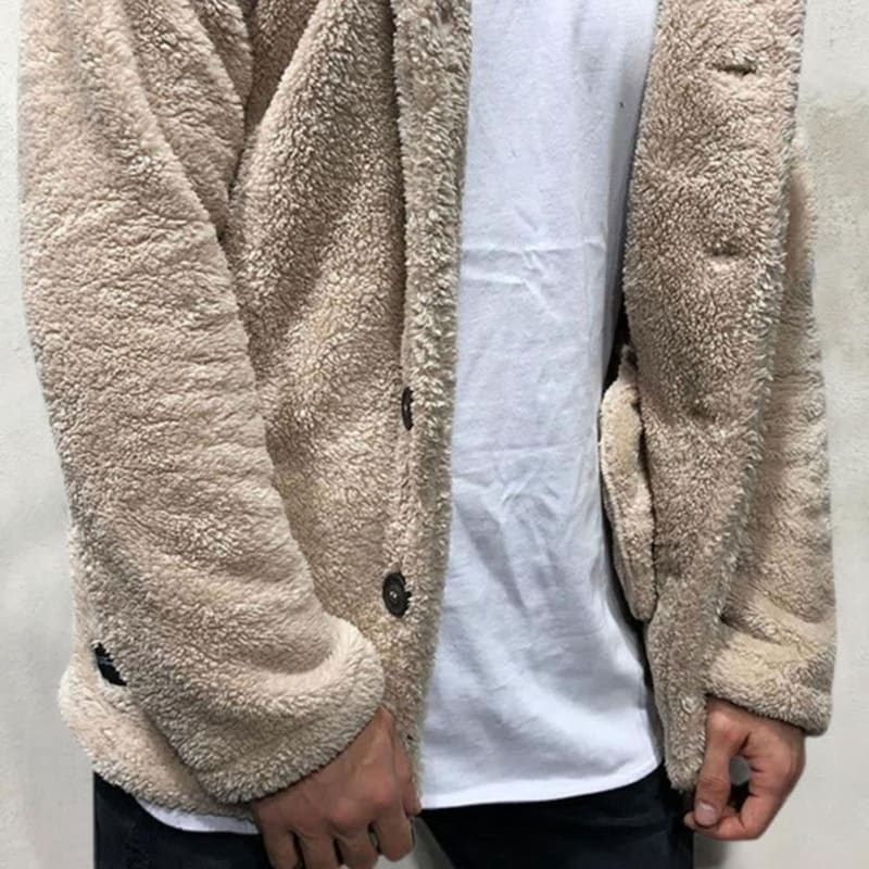 Men's Teddy Fleece Button Jacket | Andrew_1