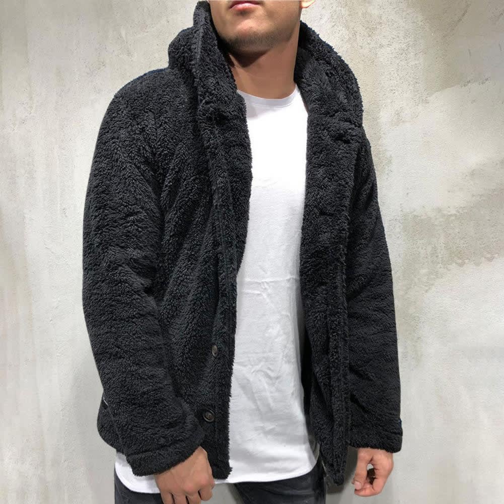 Men's Teddy Fleece Button Jacket | Andrew_6