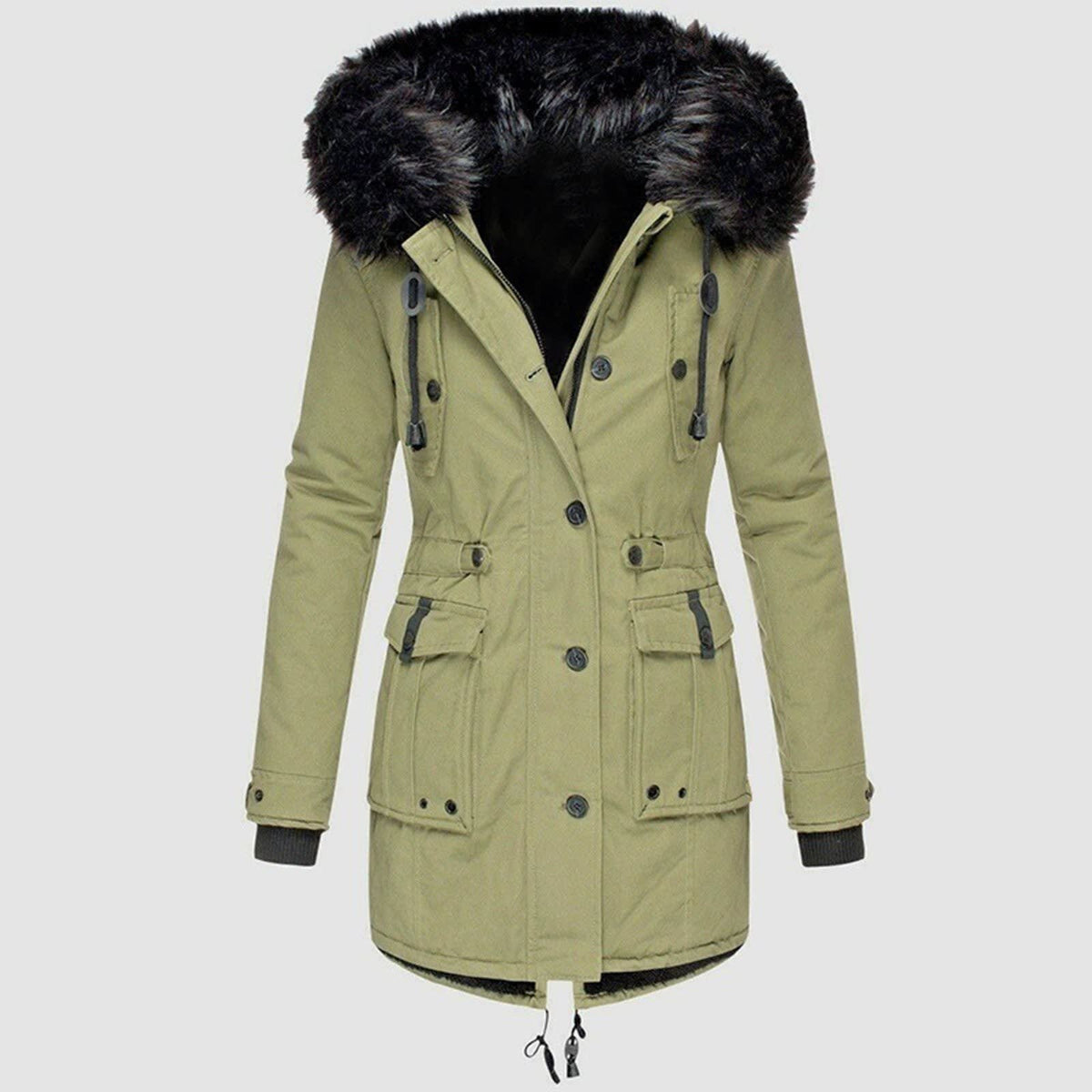Women's Faux Fur Hooded Winter Coat | Sonia_3