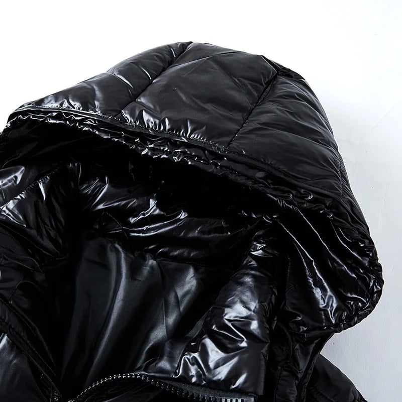 Men's Glossy Hooded Puffer Jacket | Arnold_2