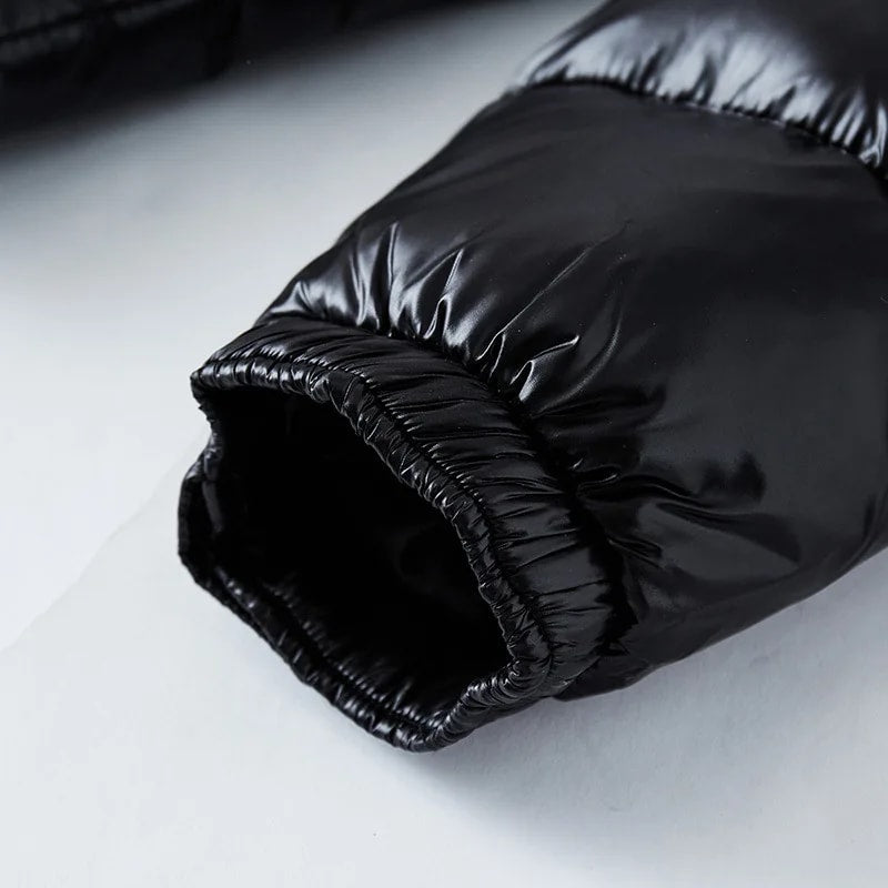 Men's Glossy Hooded Puffer Jacket | Arnold_3