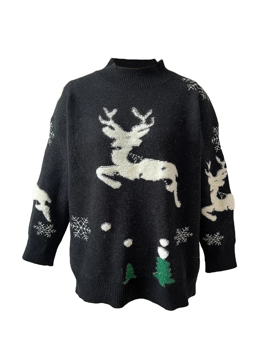 Women's High Neck Ugly Christmas Jumper | Siobhan_5