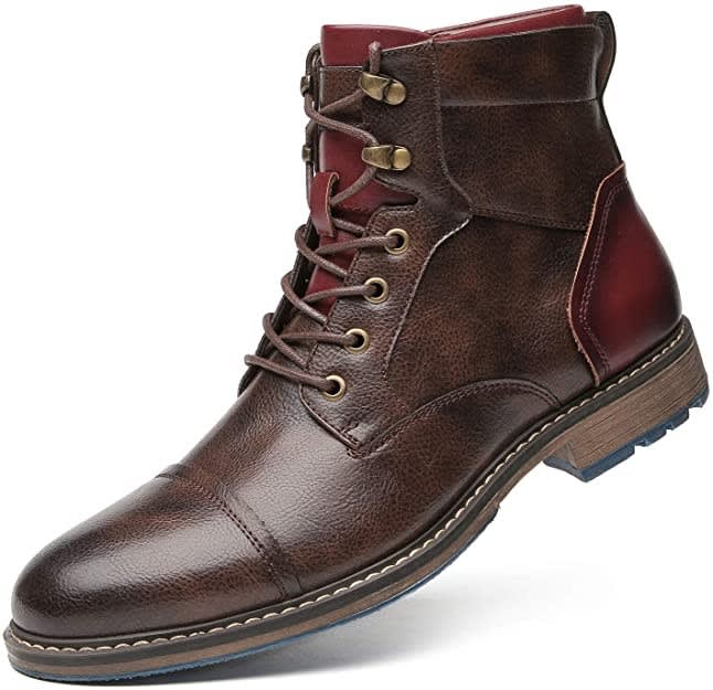 Men's Leather Cap Toe Ankle Boots | Lachie_4