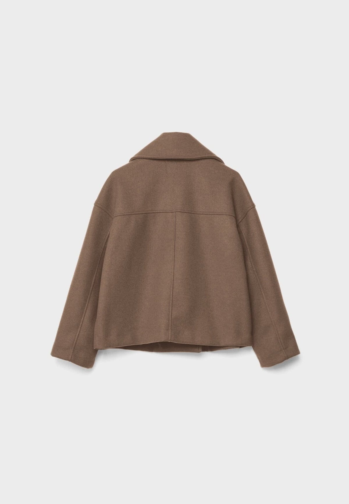 Women's Cropped Double-Breasted Pea Coat | Catherine_11