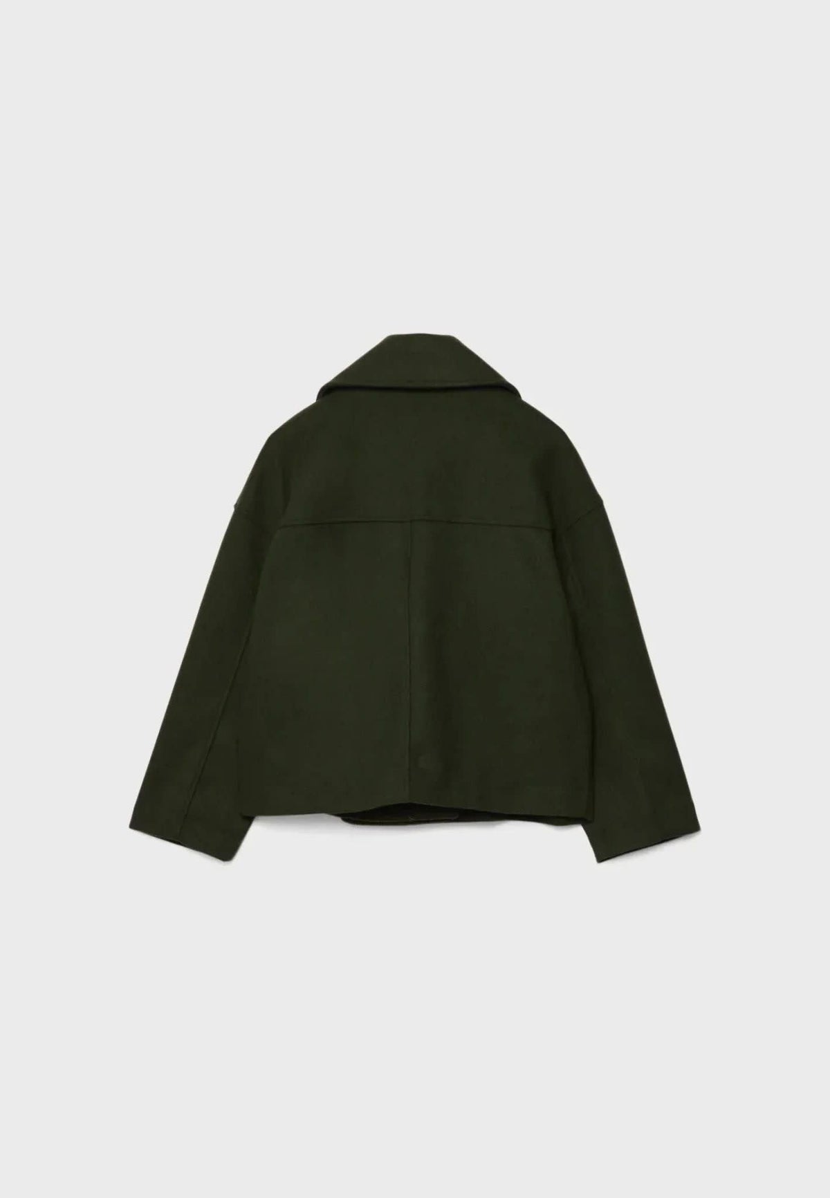 Women's Cropped Double-Breasted Pea Coat | Catherine_7