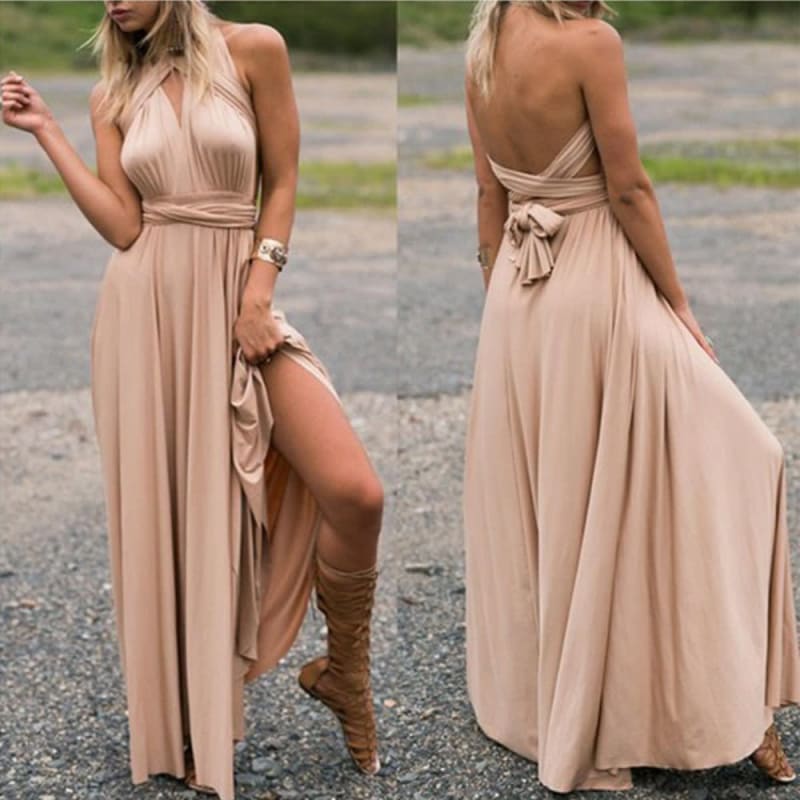 Women's Backless Multiway Bandage Party Maxi Dress | Polly_1