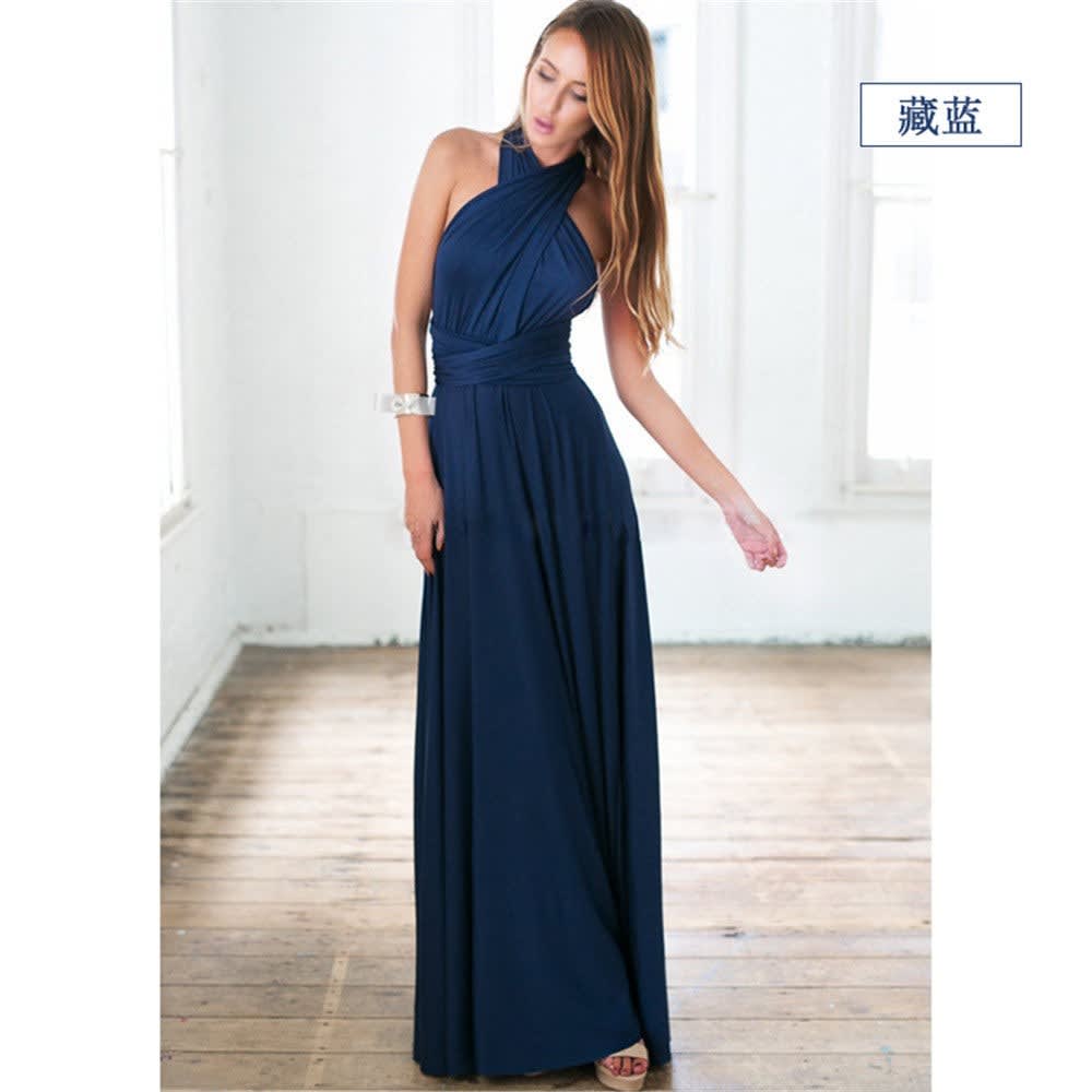 Women's Backless Multiway Bandage Party Maxi Dress | Polly_21