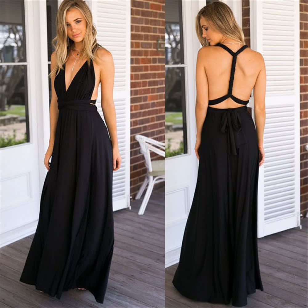 Women's Backless Multiway Bandage Party Maxi Dress | Polly_22