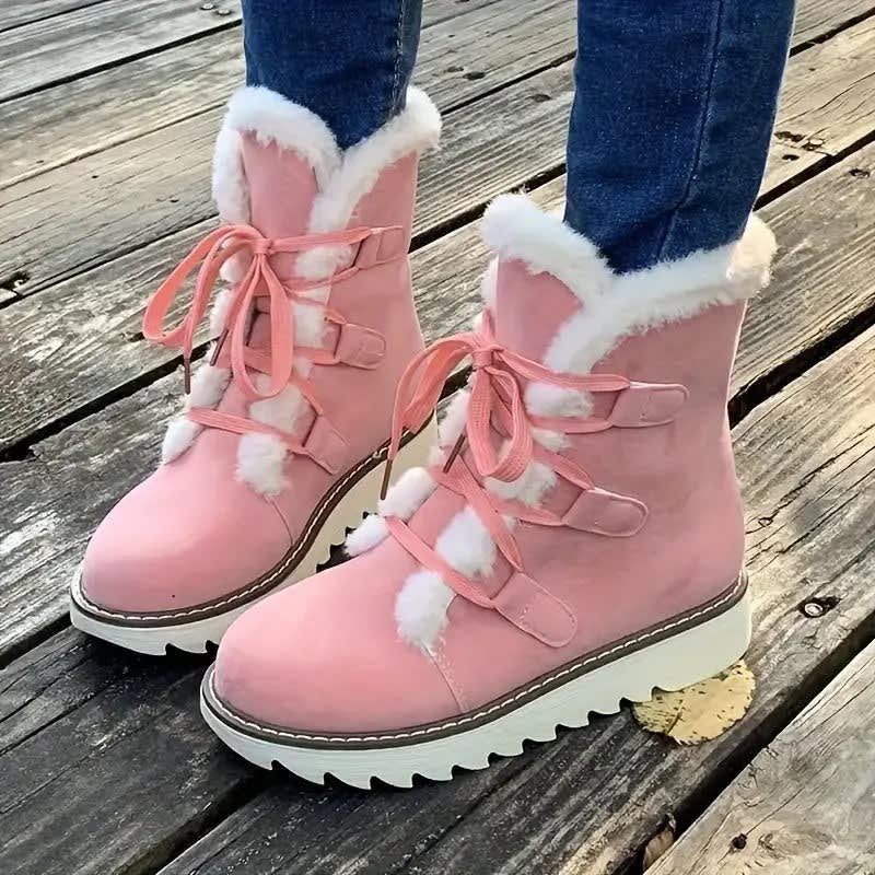 Women's Faux Suede Platform Ankle Boots | Noelle_1