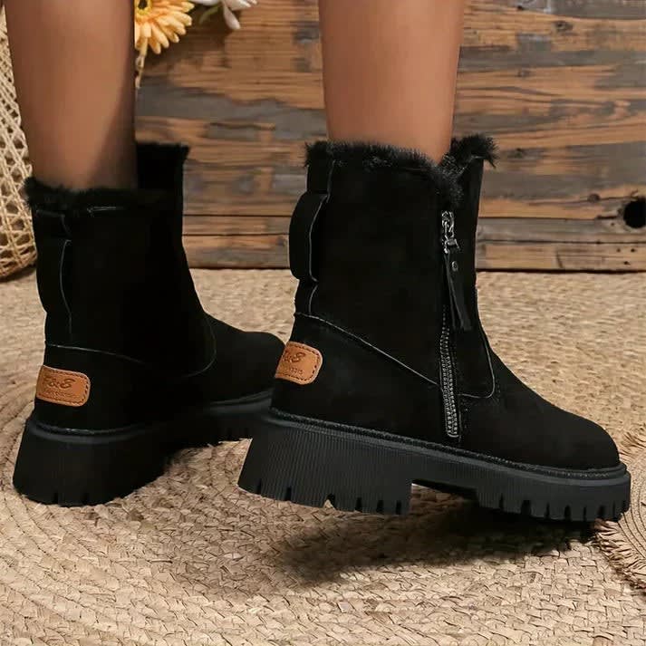 Women's Faux Fur Platform Ankle Boots | Helen_3