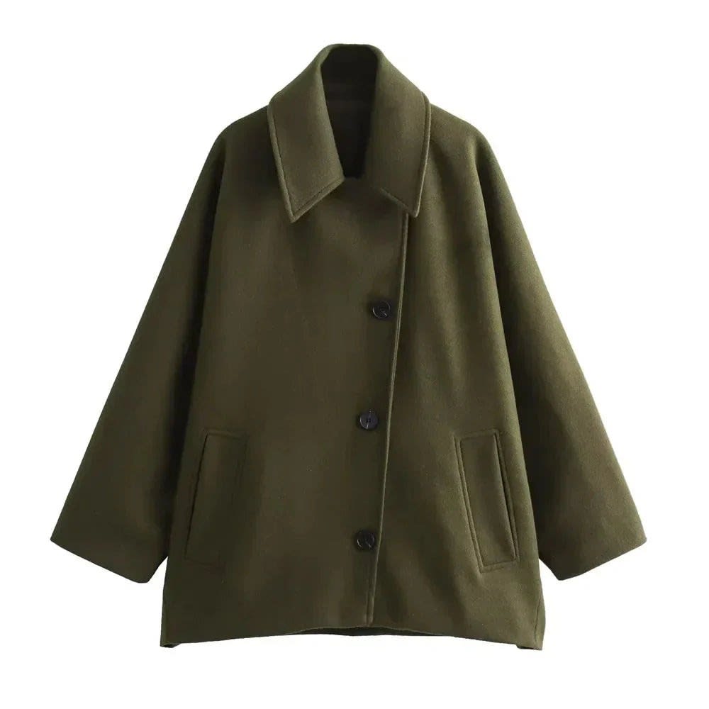 Women's Boxy Wool Blend Pea Coat | Kate_4