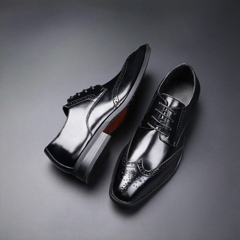 Men's Leather Brogue Oxford Shoes | Ifan_3