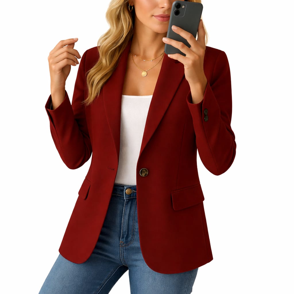Women's Slim Fit Stretch Blazer | Adele_4