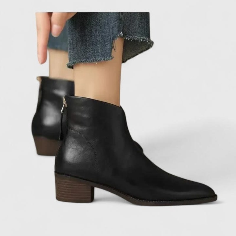 Women's Pointed Toe Block Heel Ankle Boots | Margot_1