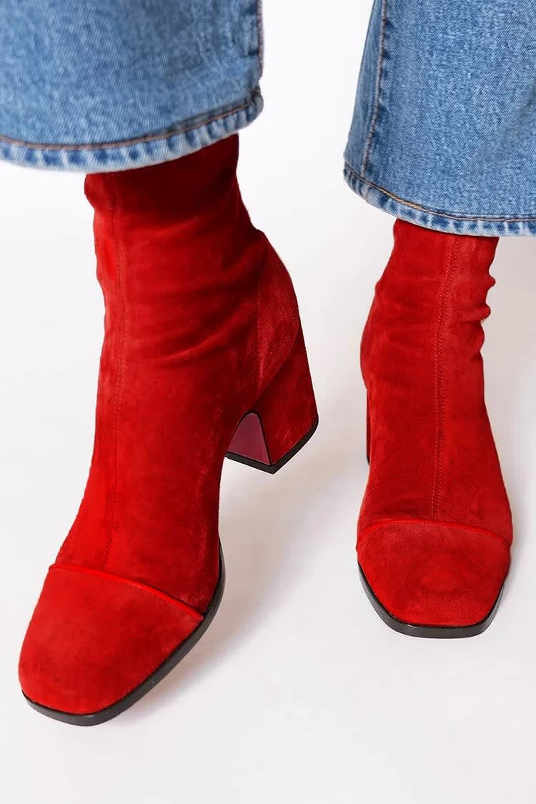 Women's Square Toe Block Heel Boots | Cecile_3