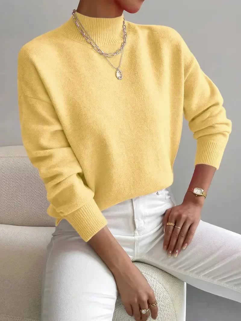 Women's Mock Neck Knit Jumper | Greta_4