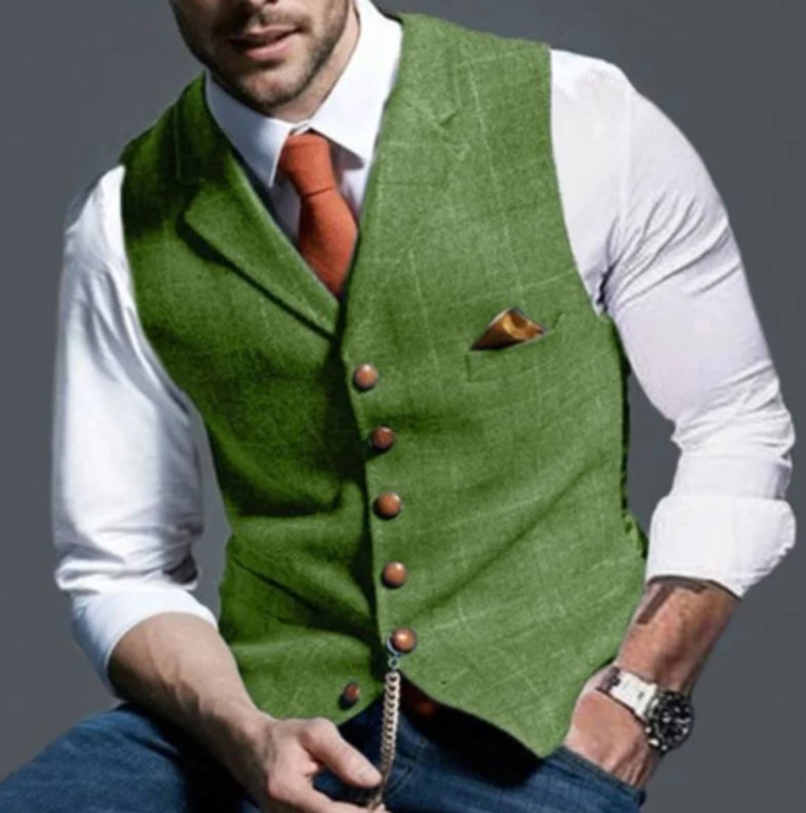 Men's Notch Lapel Waistcoat | Jake_3