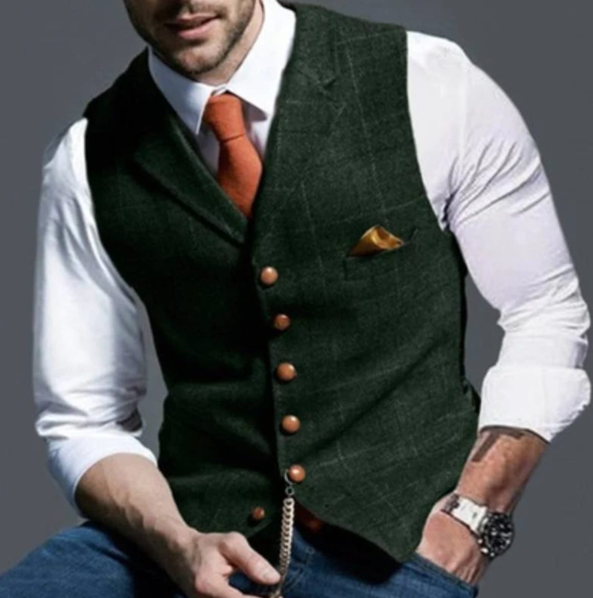 Men's Notch Lapel Waistcoat | Jake_6