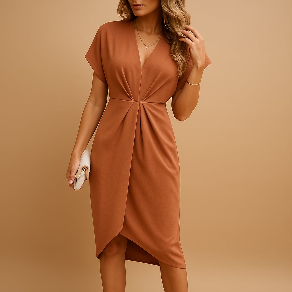 Women's V-Neck Wrap Midi Dress for Every Occasion | Scarlett Hayes_3