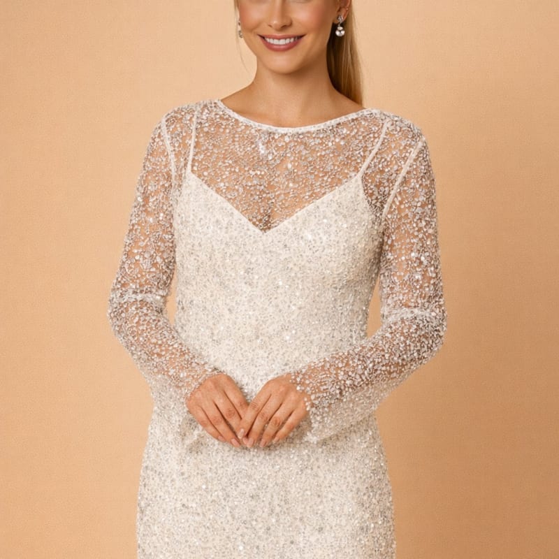 Women's Sequin Long Sleeve Party Dress | Megan Barnes_1