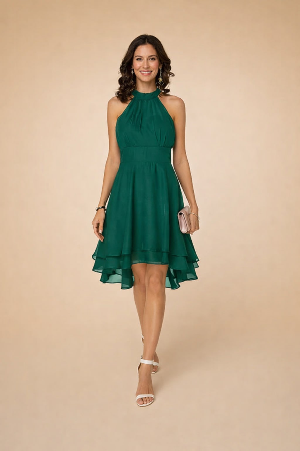 Women's Halter Neck Chiffon Dress | Peyton Thompson_5