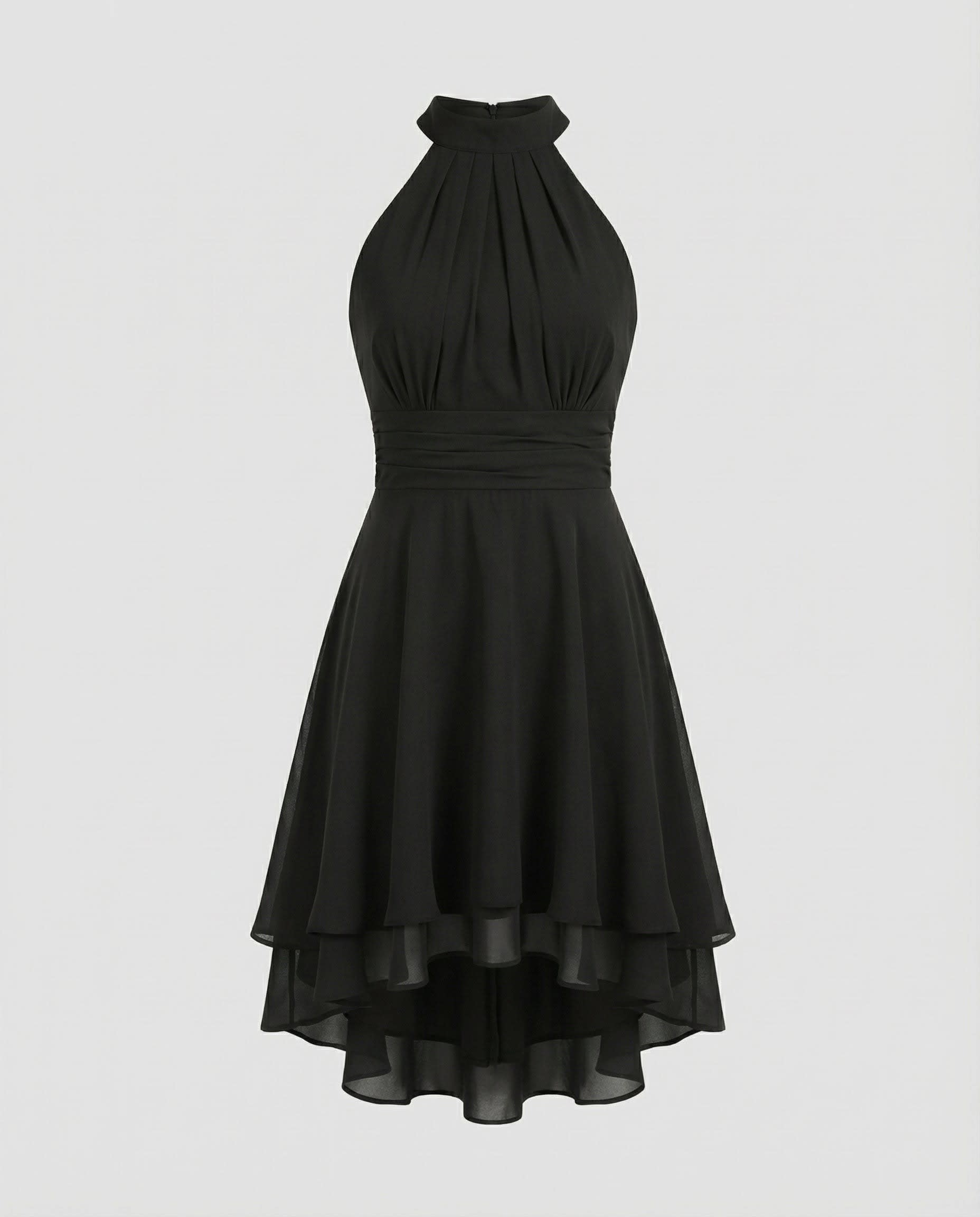 Women's Sleeveless Ruffle Hem Dress | Morgan Marshall_5