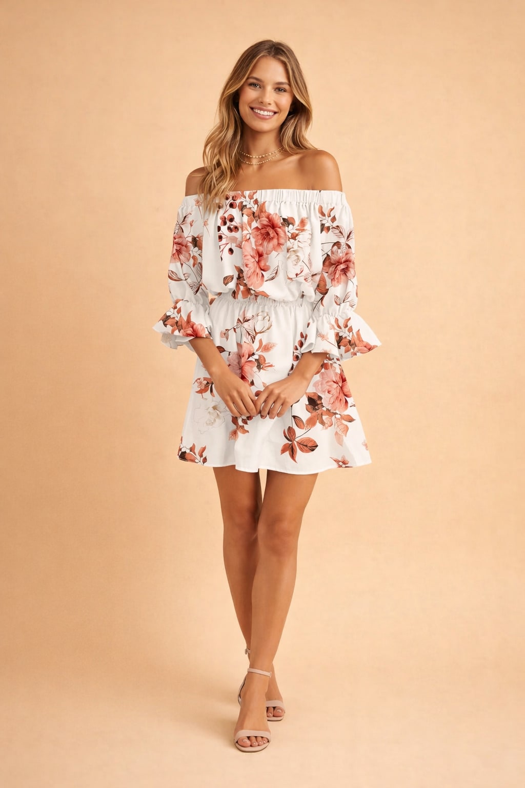 Women's Floral Off-Shoulder Ruffle Dress | Ruby Carter_2
