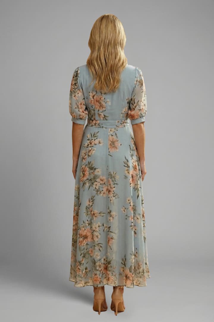 Women's Floral Wrap Maxi Dress | Linnet_5
