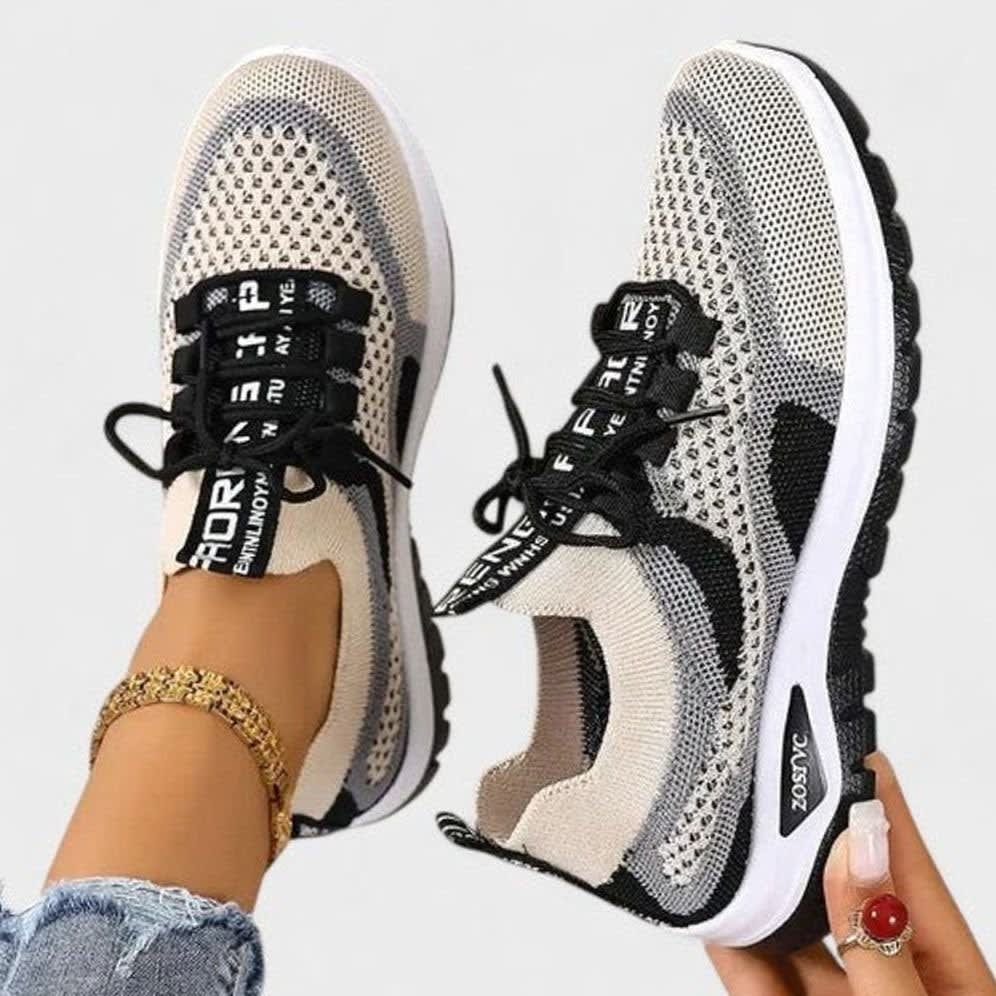 Women's Color Block Mesh Orthopedic Trainers | Gwenno_2
