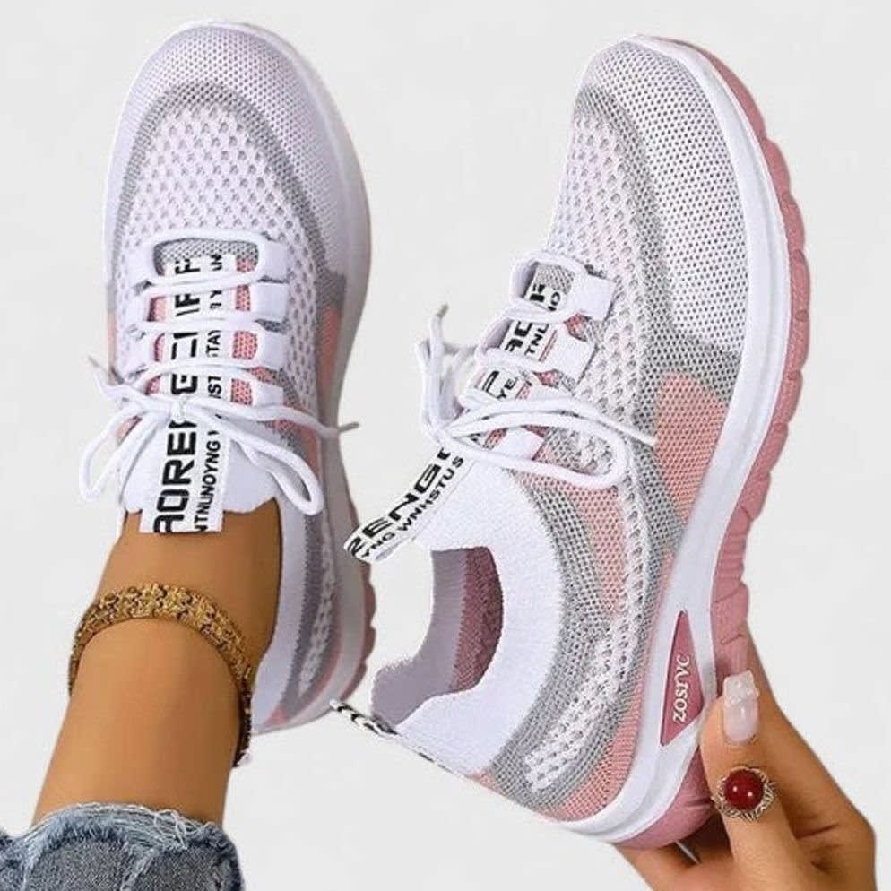 Women's Color Block Mesh Orthopedic Trainers | Gwenno_5