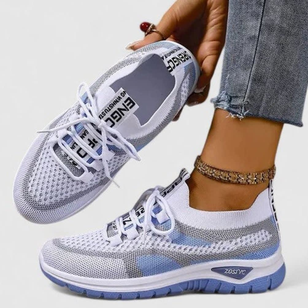 Women's Color Block Mesh Orthopedic Trainers | Gwenno_9