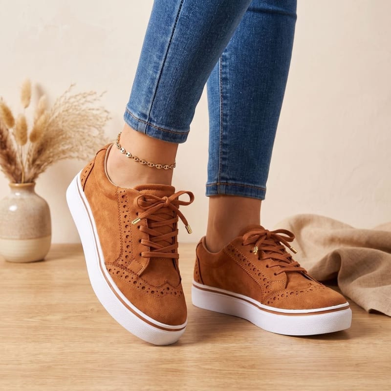 Women's Brogue Platform Orthopedic Trainers | Ceinwen_1