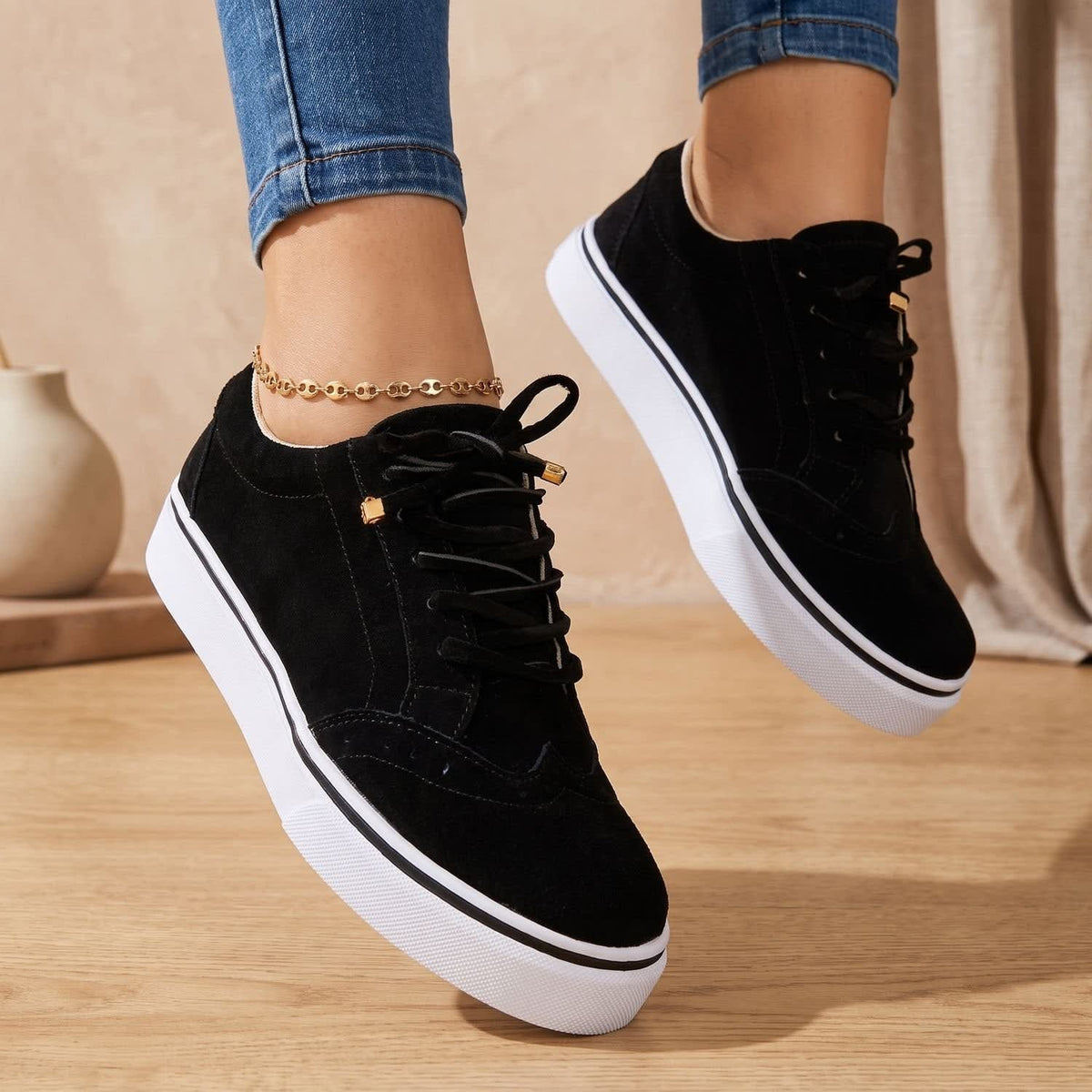 Women's Brogue Platform Orthopedic Trainers | Ceinwen_3