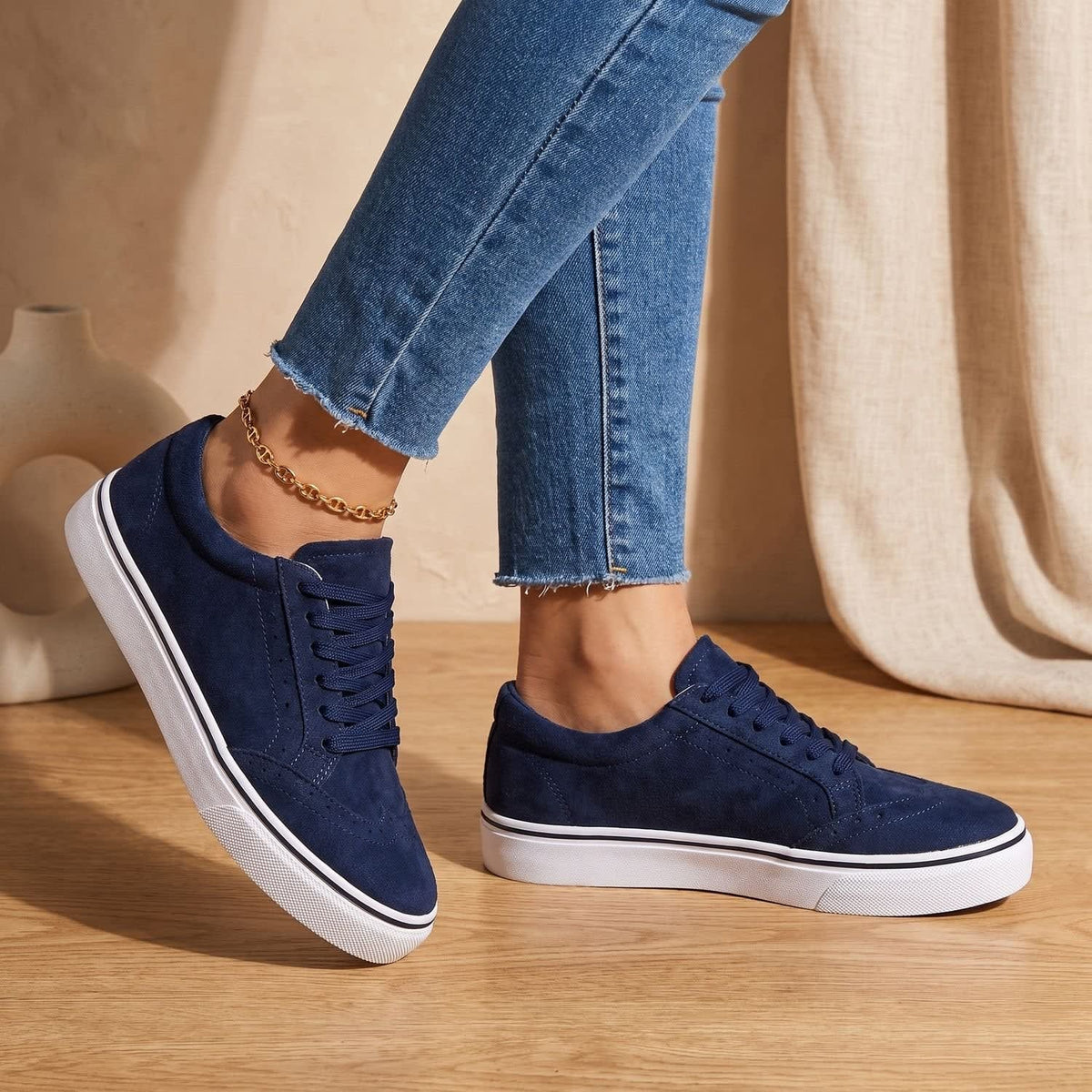 Women's Brogue Platform Orthopedic Trainers | Ceinwen_5
