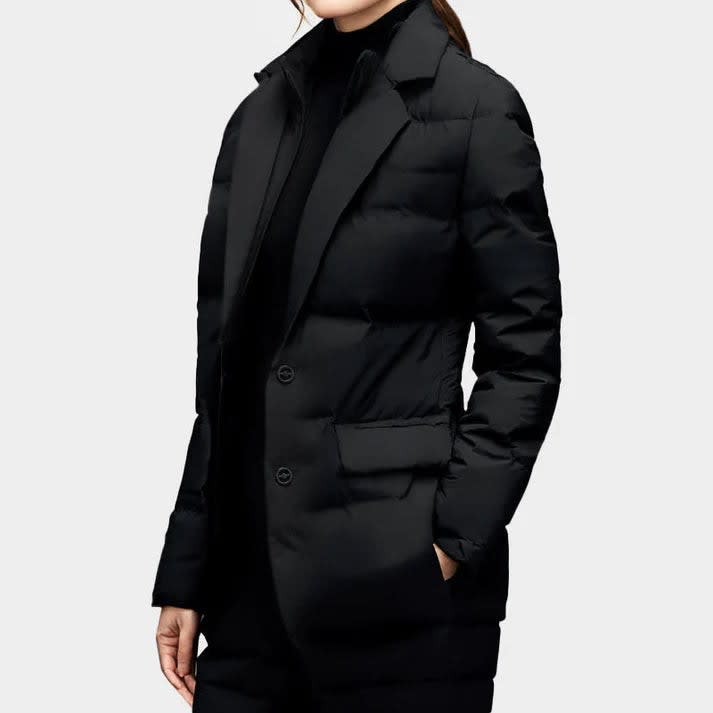 Women's Quilted Down Blazer Jacket | Clementine_3