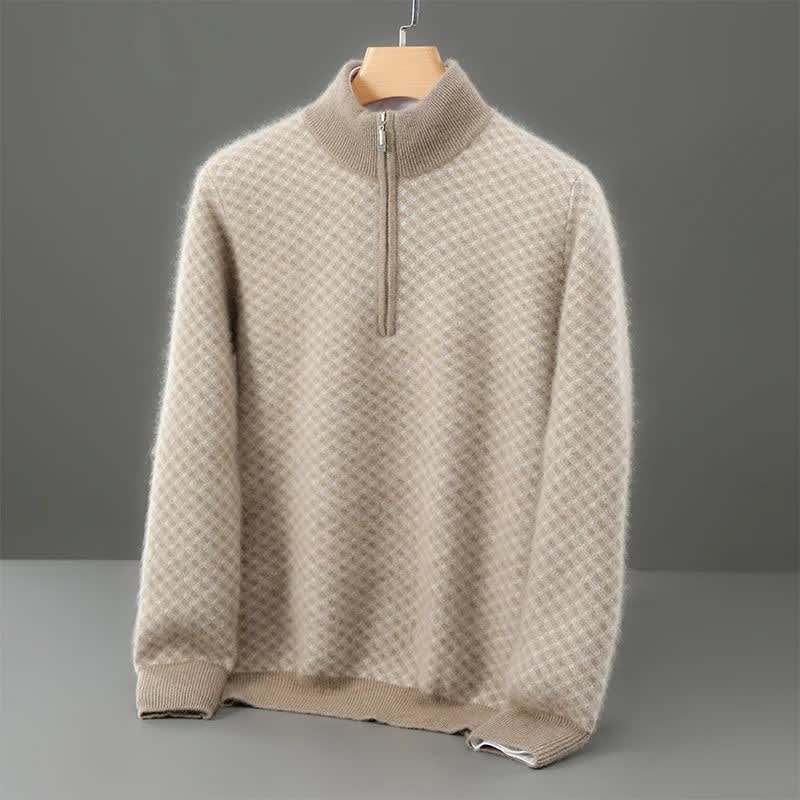Men's Merino Wool Mock Neck Jumper | Ronnie_3