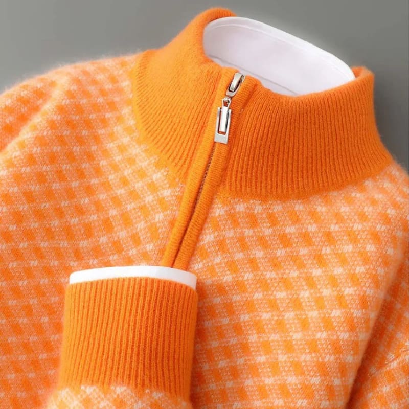 Men's Merino Wool Mock Neck Jumper | Ronnie_7