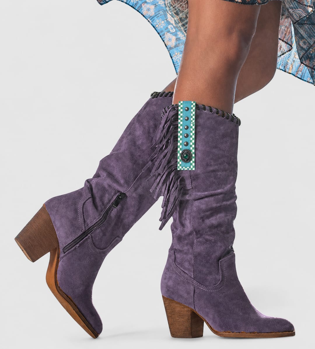 Women's Western Fringe Orthopedic Boots | Maria_2