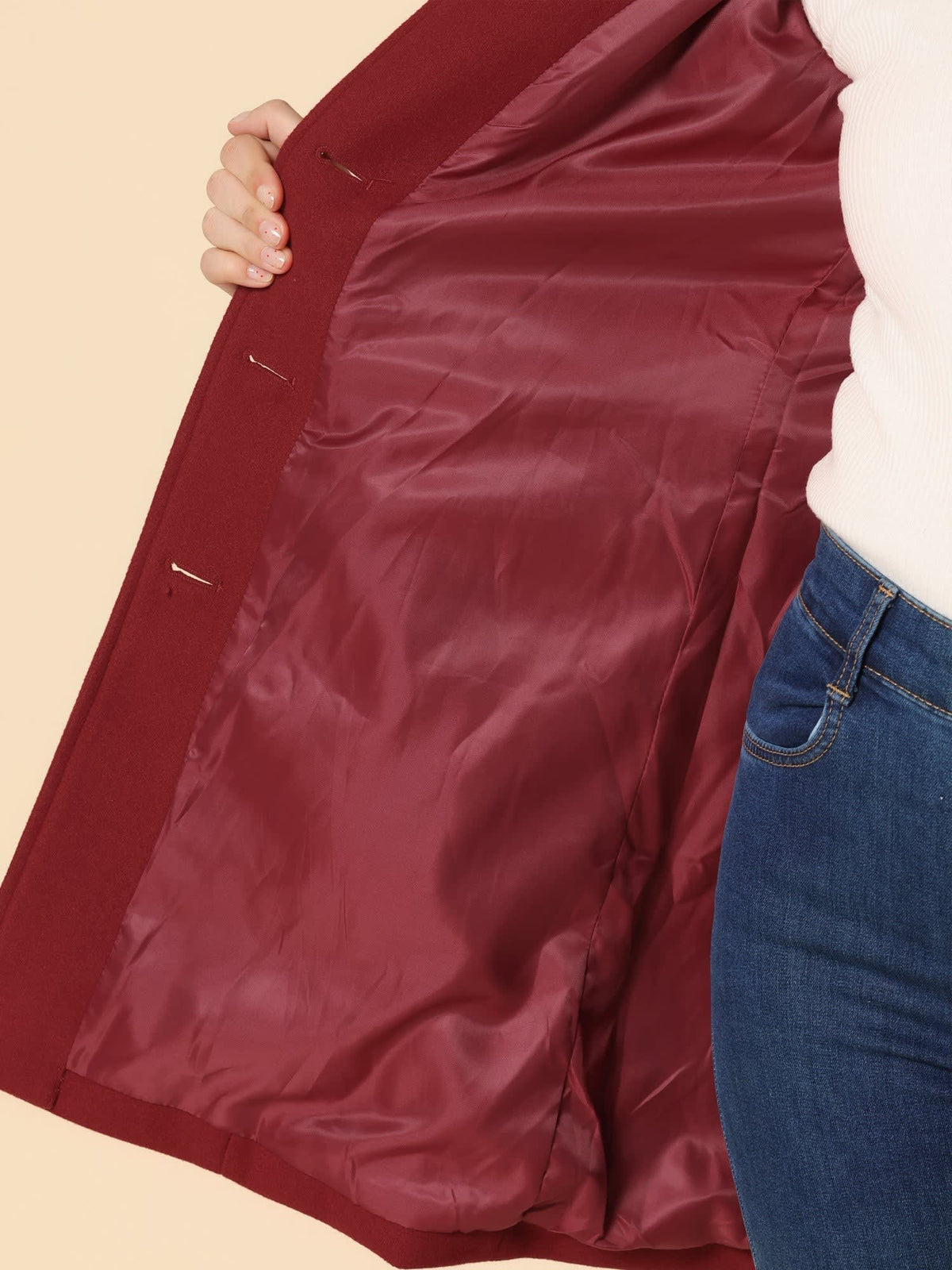 Women's Single Breasted Longline Coat | Avril_8