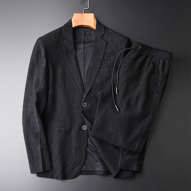 Men's Corduroy Blazer & Jogger Set | Hal_1