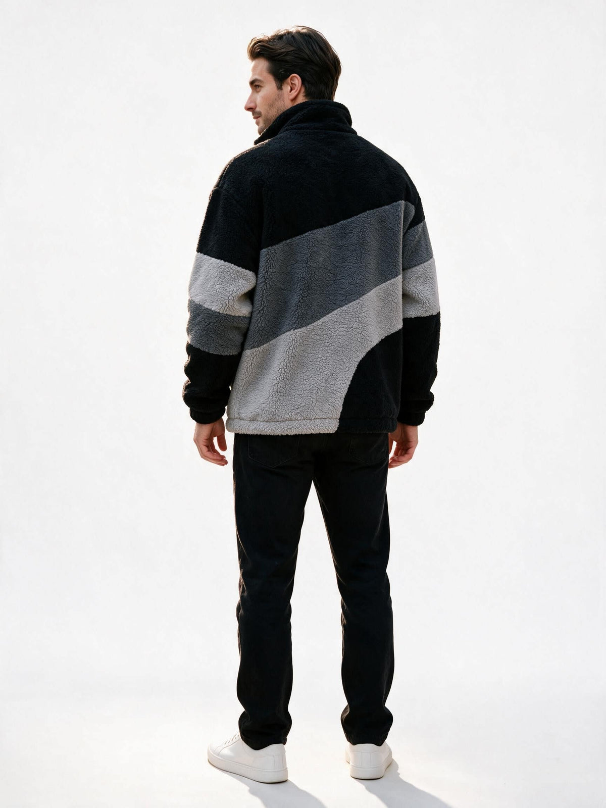 Men's Oversized Sherpa Fleece Jacket | Bernard_6
