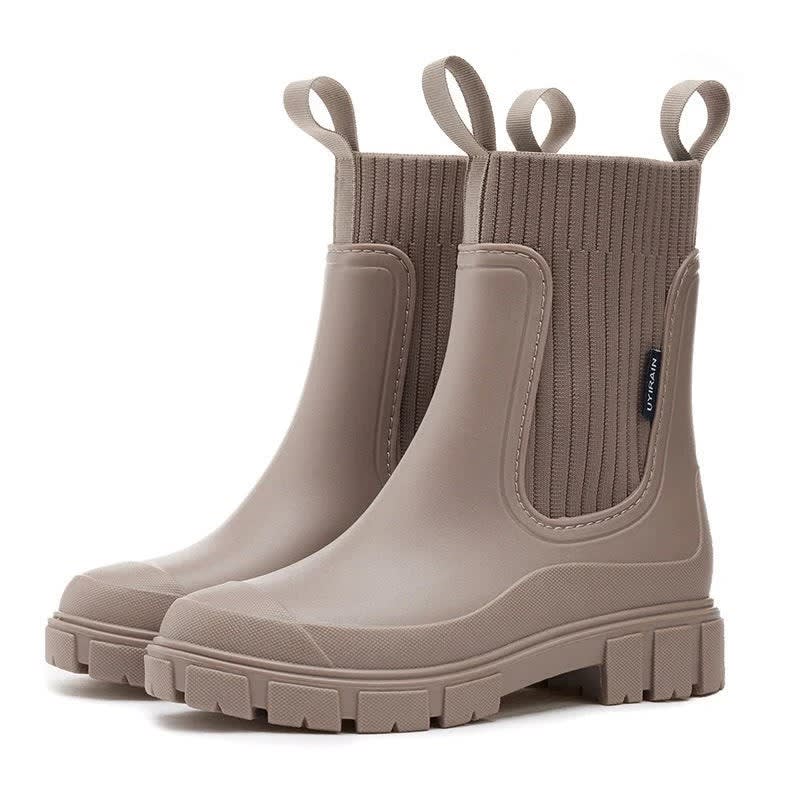 Women's Waterproof Lug Sole Chelsea Boots | Morva_6
