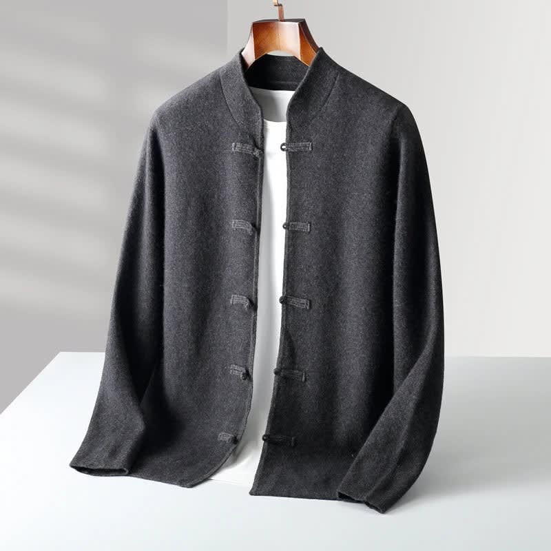 Men's Merino Wool Button Front Cardigan | Neil_3
