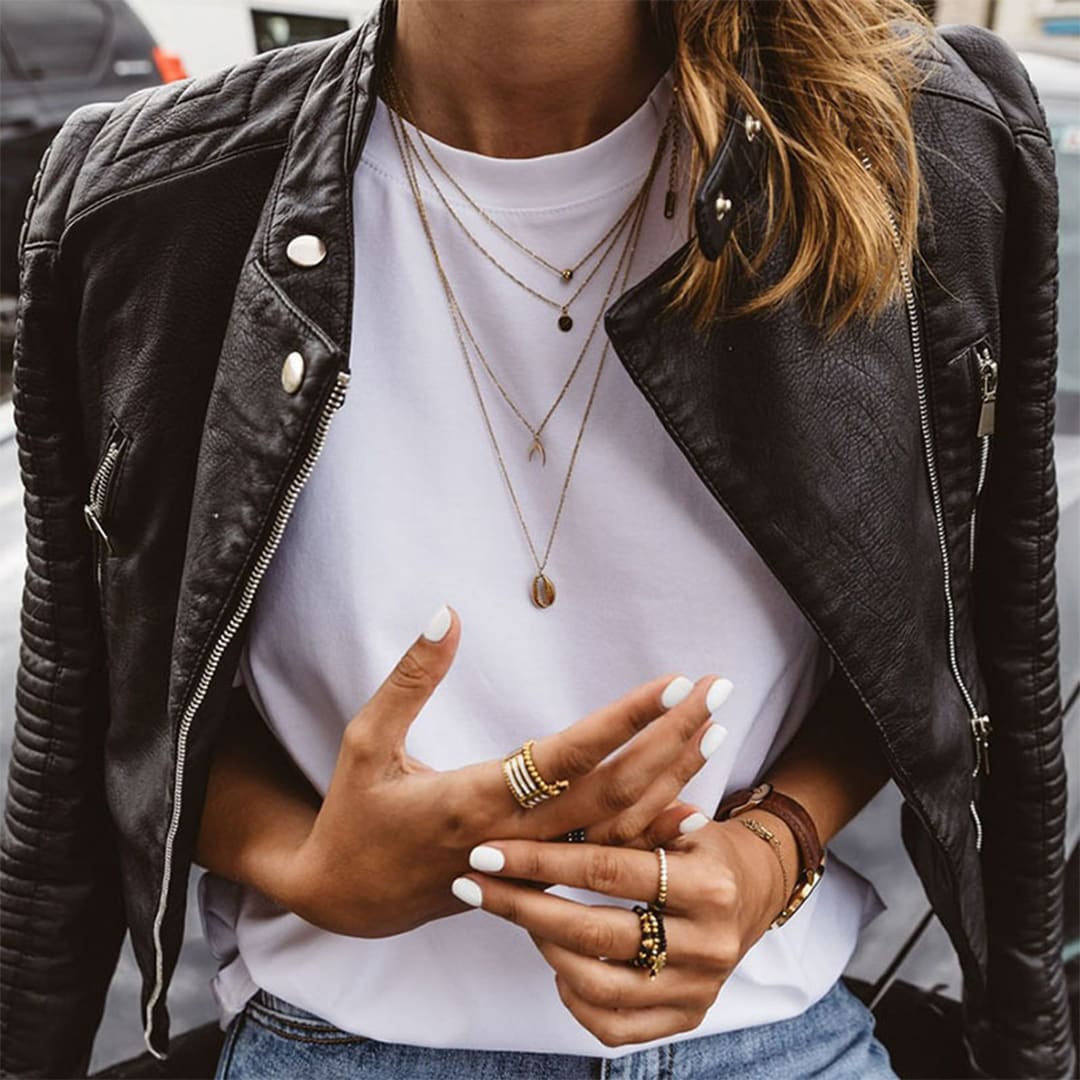 Women's Faux Leather Biker Jacket | Gwenllian_6