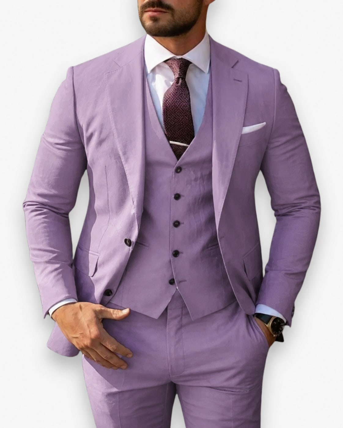 Men's Slim Fit Three Piece Suit | Eamon_4