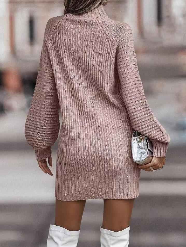 Women's Ribbed Knit Jumper Dress | Bianca_19