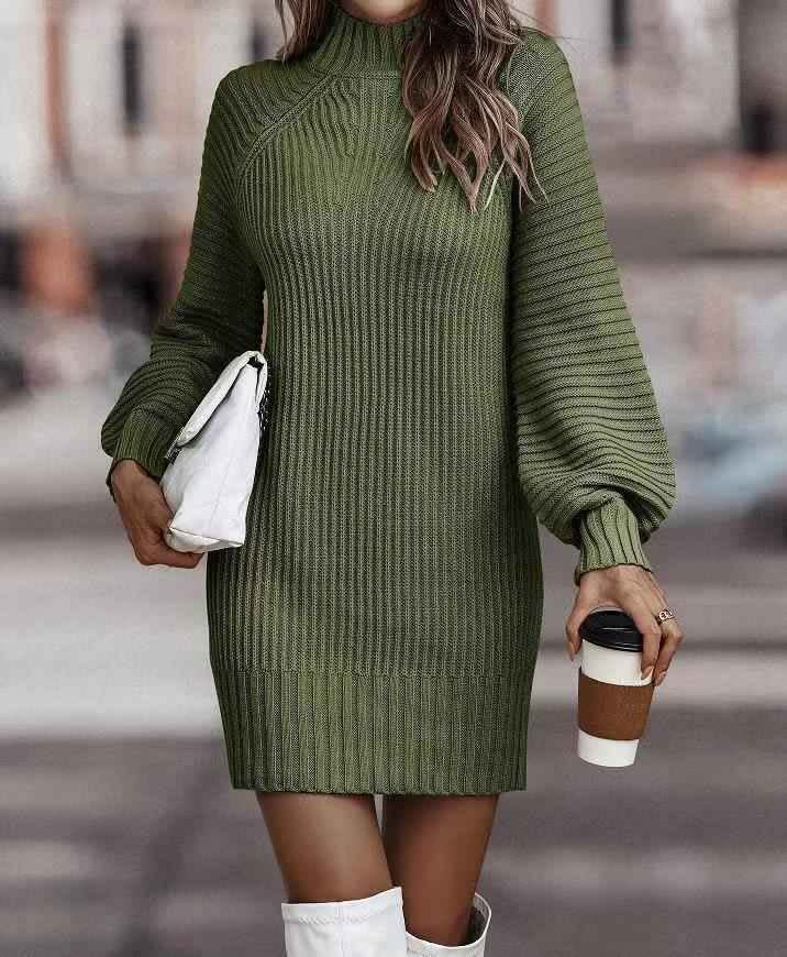 Women's Ribbed Knit Jumper Dress | Bianca_4
