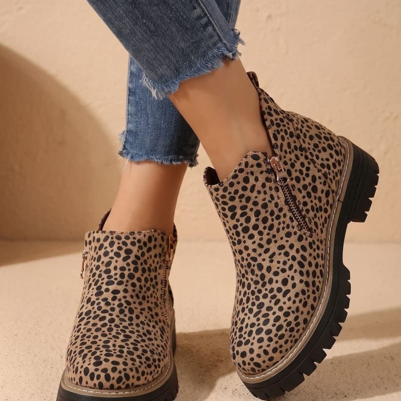 Women's Chunky Side Zip Orthopedic Boots | Ianthe_1